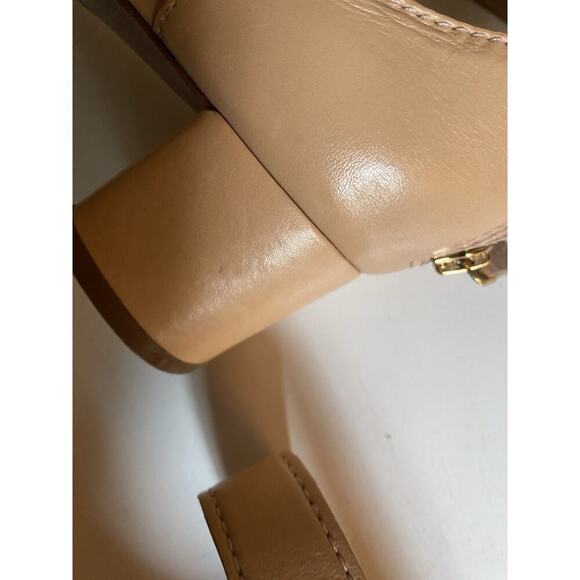 Tory Burch Beige Leather Ankle Strap Sandals Size 9.5 Retails $175 - Picture 6 of 8